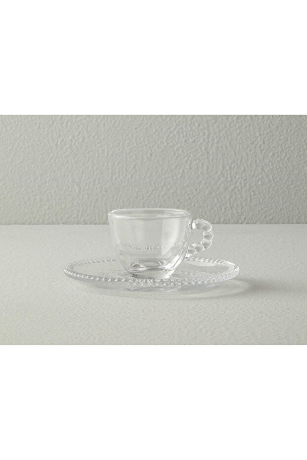Balloon Glass 8 Pieces 4-Person Coffee Cup Set Transparent