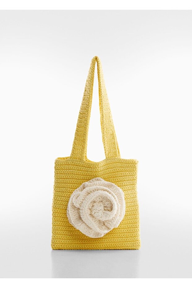 Çiçekli dantel çanta - 2