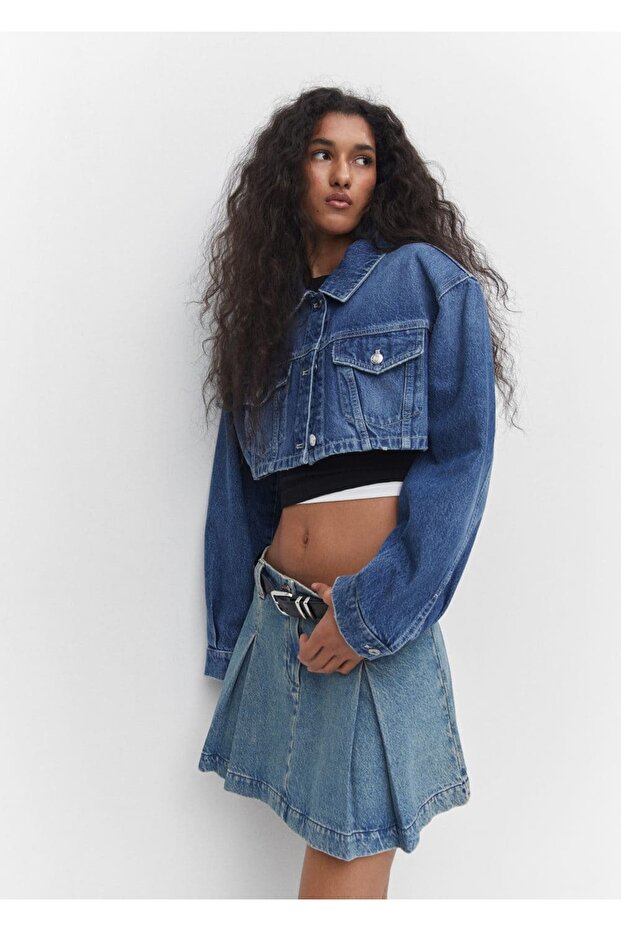 Pensli Denim Mini Etek - 5