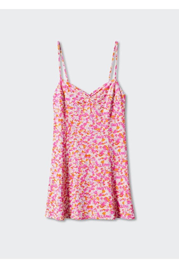 Desenli Kısa Elbise - 3