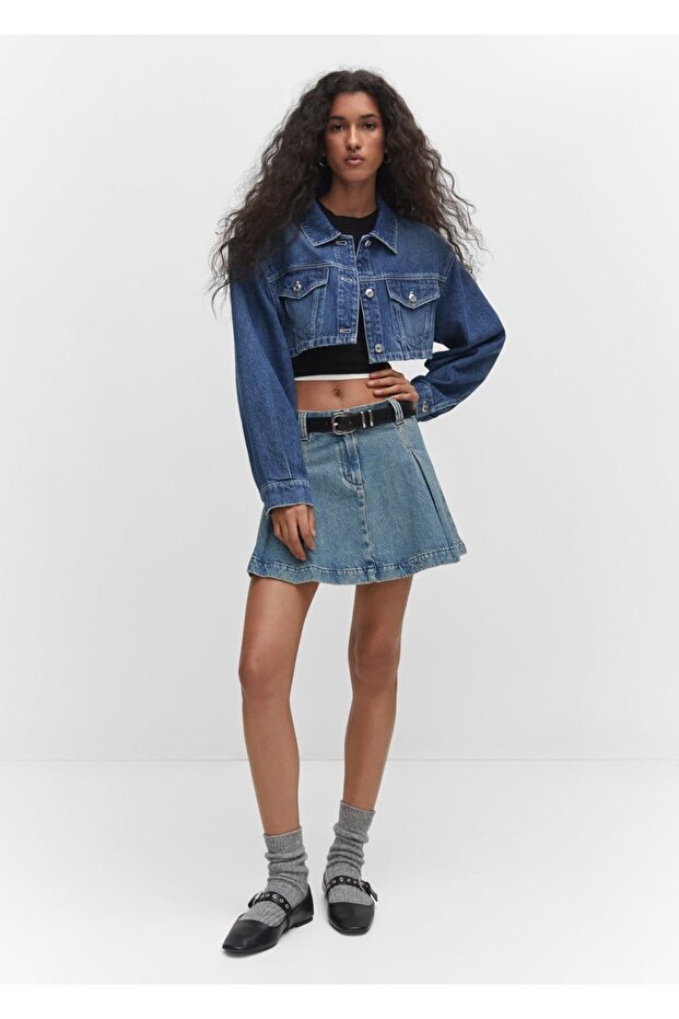 Pensli Denim Mini Etek - 2