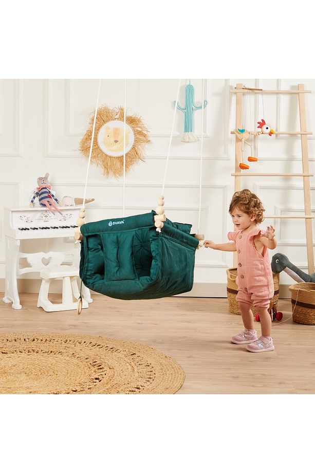 Konfor Bebek Ahşap Salıncak, Tavana Asılan Çocuk Salıncağı - 2