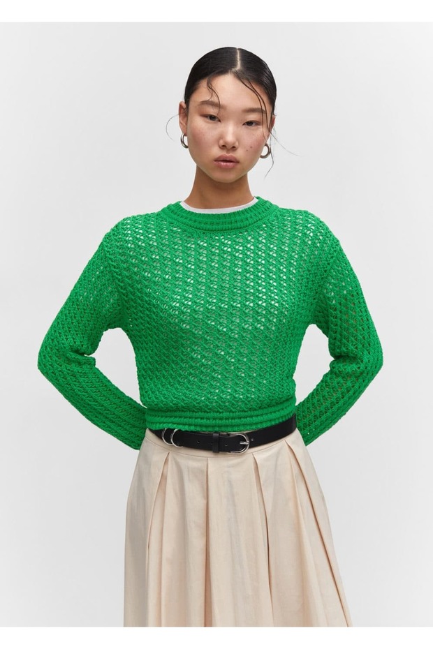 Dantel kısa kazak - 1