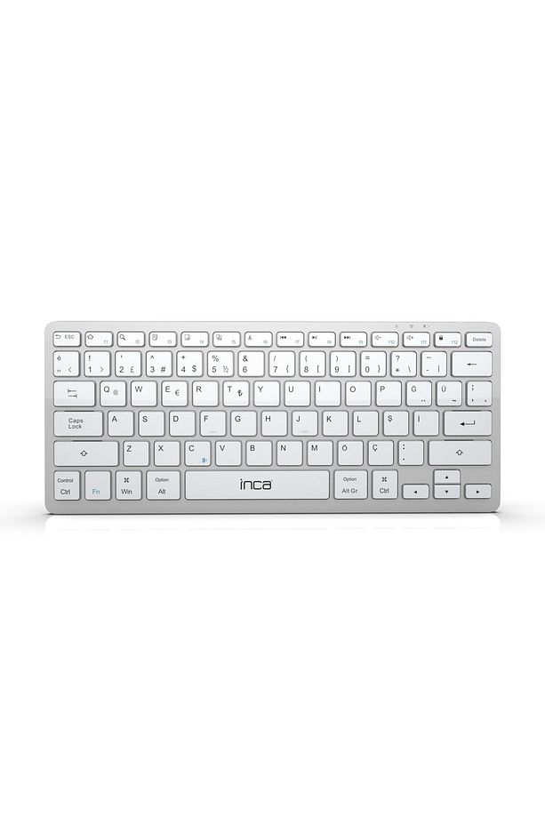 IBK-565BT Bluetooth 5.0 Şarj Edilebilir Akıllı Gümüş Klavye - 1