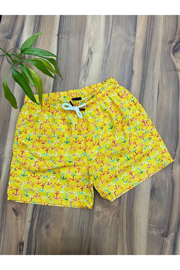 Unisex Lined Patterned Swim Shorts and Volley Short