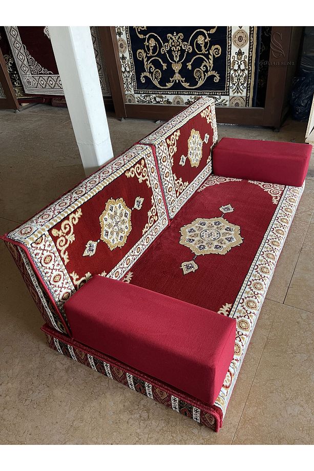 150cm Tek Yer Minderi - Selçuklu - Satışa Hazır Ürün (2Kolçak) - 1