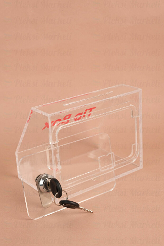 Pleksi Tipbox Bağış Bahşiş Kutusu - 2