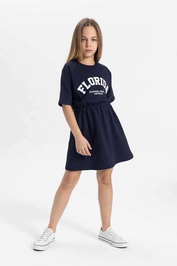 Kız Çocuk Baskılı Kısa Kollu Sweat Elbise B4475a824sm - 2