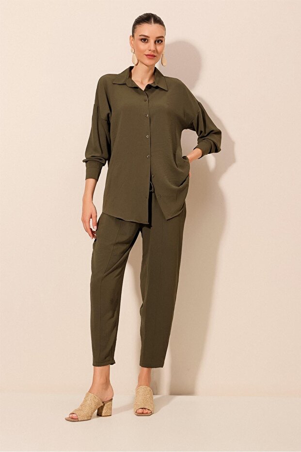 6593 Oversize Double Suit - Khaki
