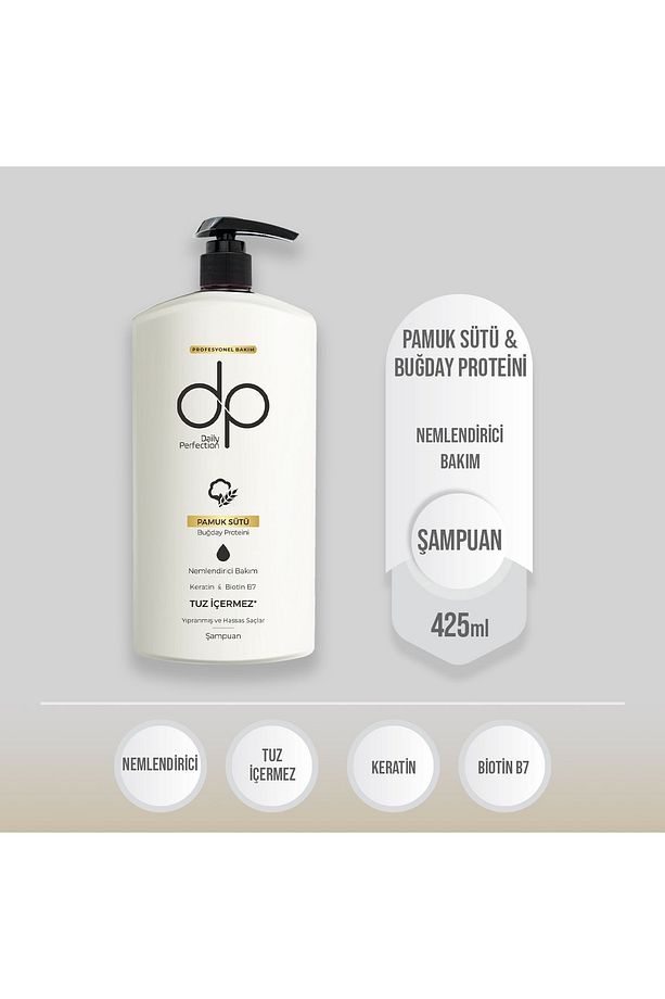 Daily PerfectionŞampuan 425 ml Pamuk Sütü ve Buğday Proteini - 1