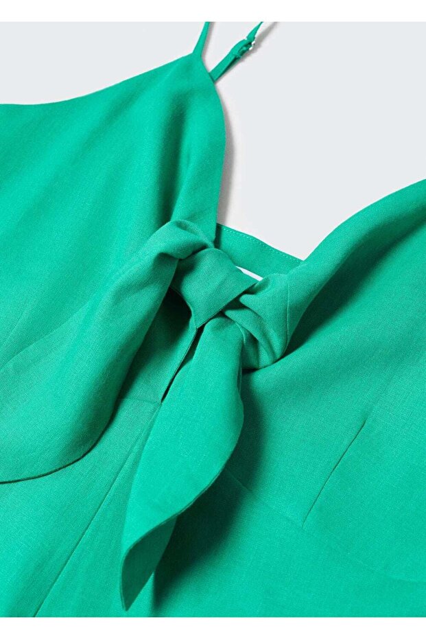 Fiyonklu keten tulum - 6