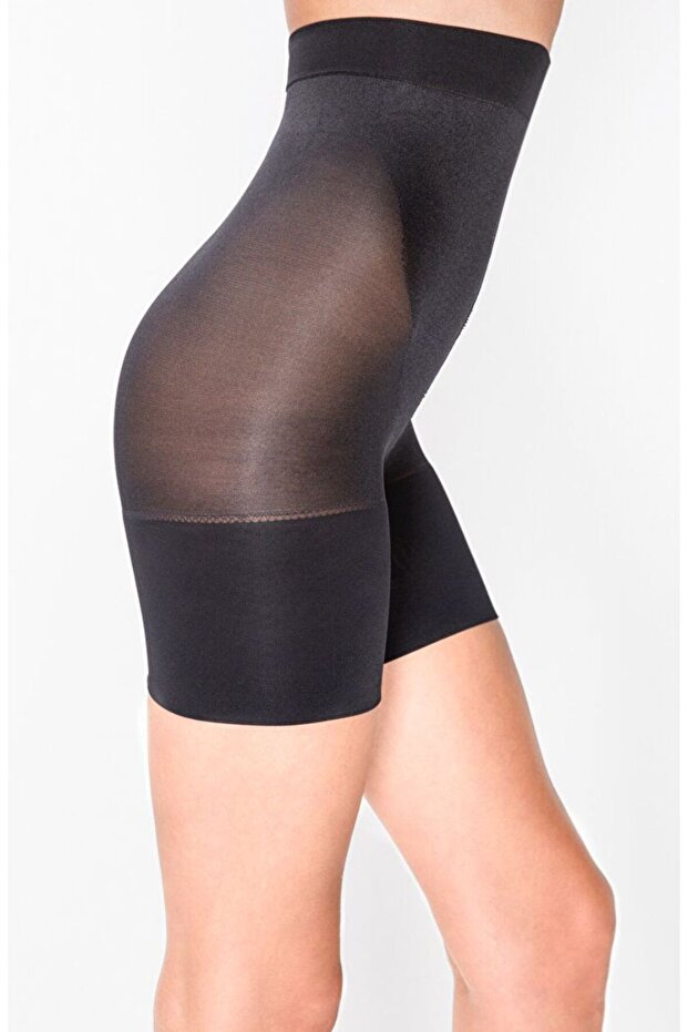 Siyah Hafifi Şort Korse - 1