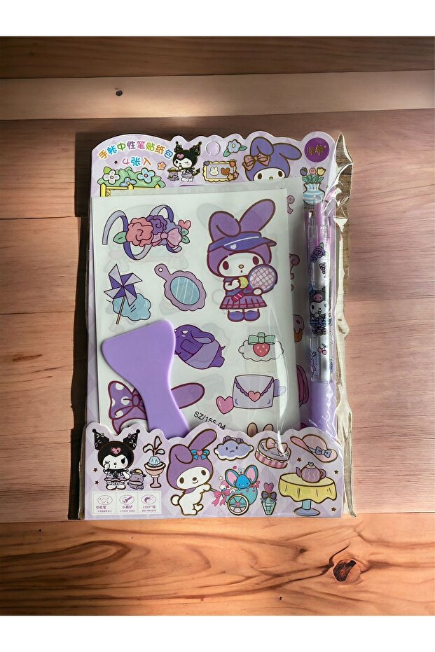 MELODY STCIKER NOTEBOOK WITH PEN