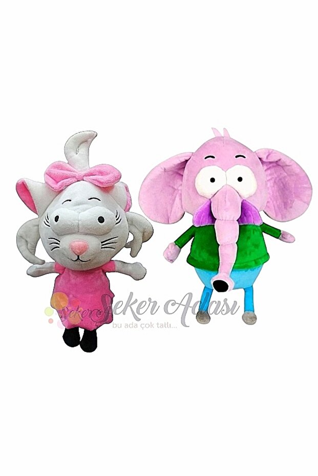 Licensed King Şakir Canan And Elephant Necati 30 Cm Plush Toy
