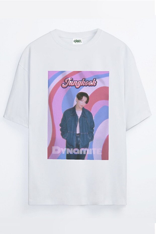 Bts Army Jungkook Dynamite Printed Unisex Oversize T-shirt
