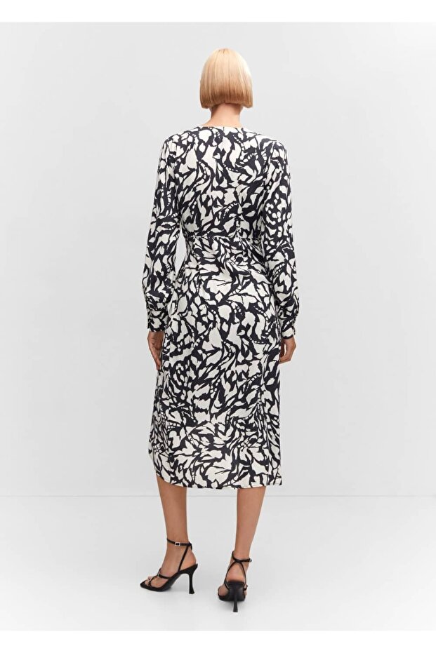 Desenli anvelop kesim elbise - 4