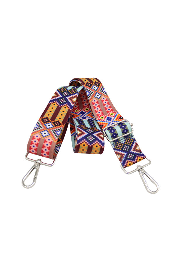 4cm ethnic patterned adjustable bag strap - 1