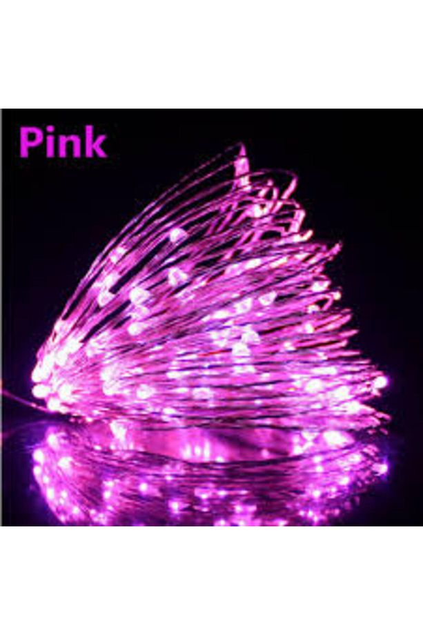 LED PEMBE RENK - CANLI RENKLER - 2 PİLLİ 3 METRE - 3