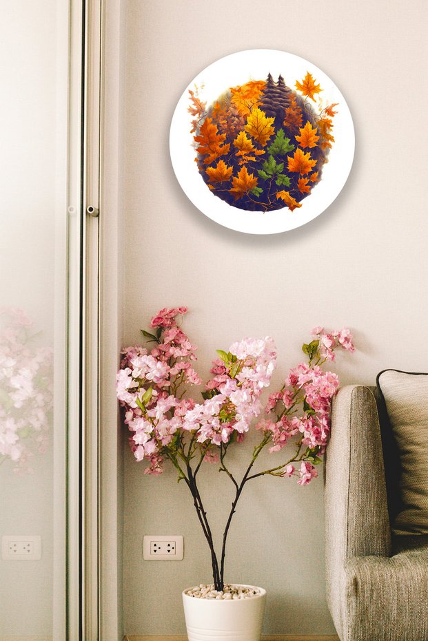 Leaf Mdf Wood Wall Painting, Living Room, Bedroom, Office Decorative Ornament