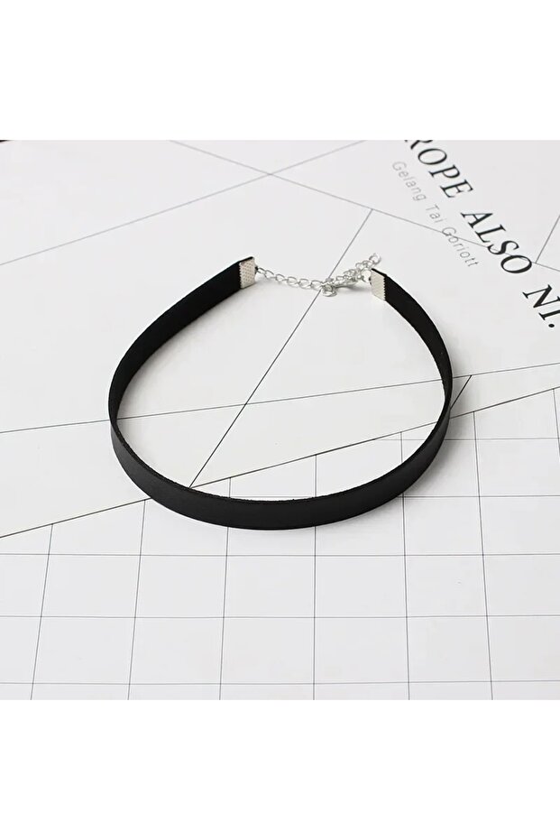 Vintage Deri Choker Kolye - 1