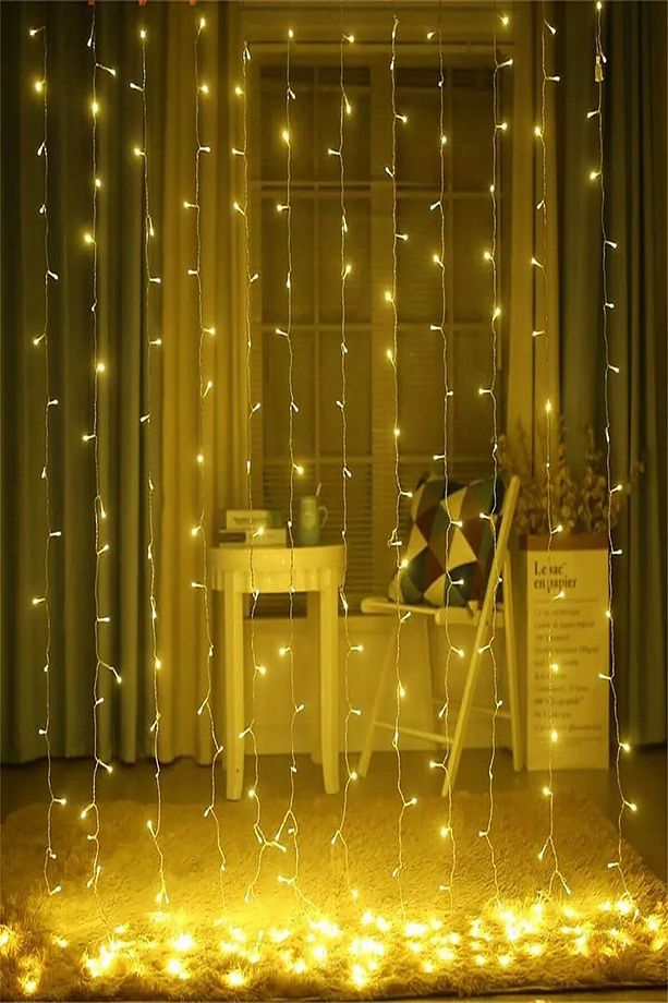 2x2 Metre Fişli Perde Led Gün Işığı Işıklar Animasyonlu Eklemeli Dekoratif Organizasyon Dükkan - 1