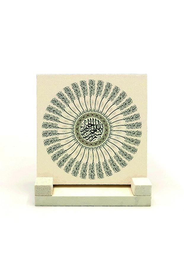35 قطعة سطح مكتب من الحجر الطبيعي المطبوع Besmele 10x10 Kh-39