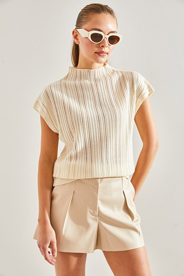 Kadın Ajurlu Triko Bluz 20246046 - 8