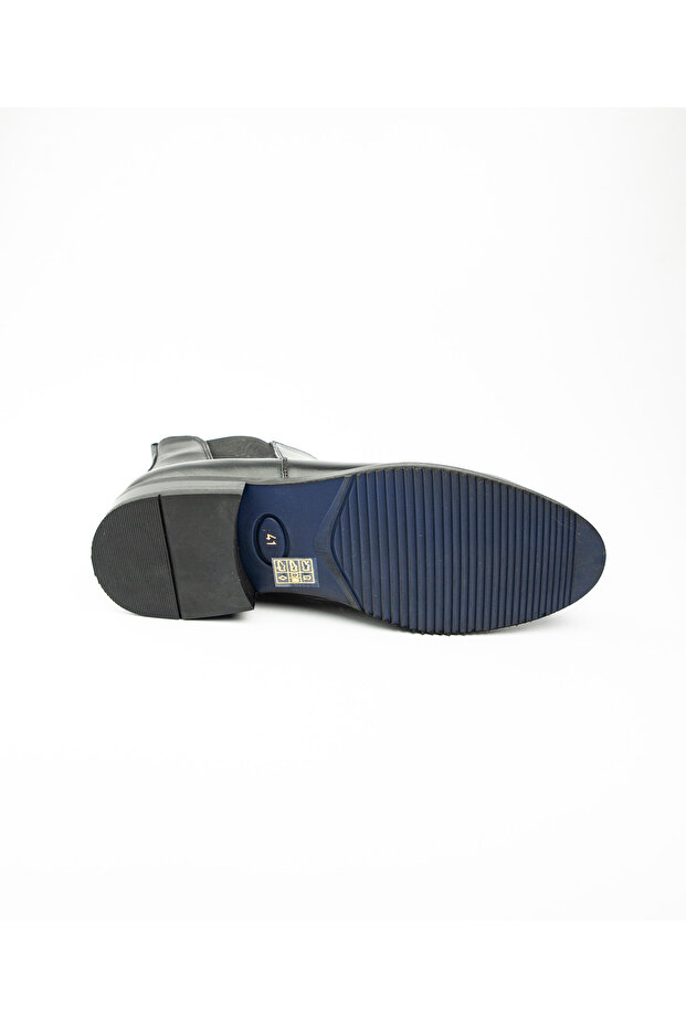 9963 Siyah Deri Erkek Klasik Bot - 5