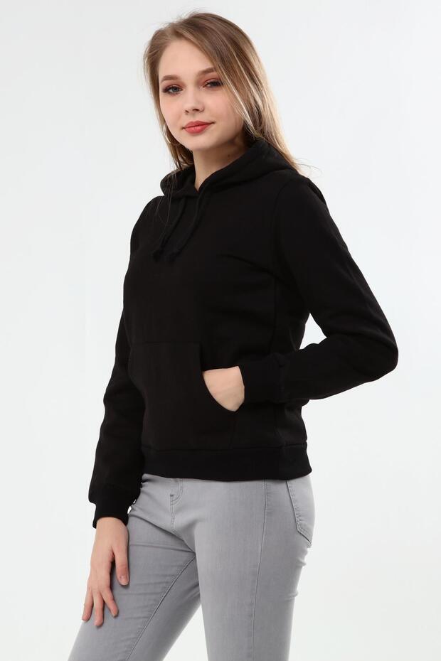 Murem Kapüşonlu Basıc Sweat-si?yah - 3