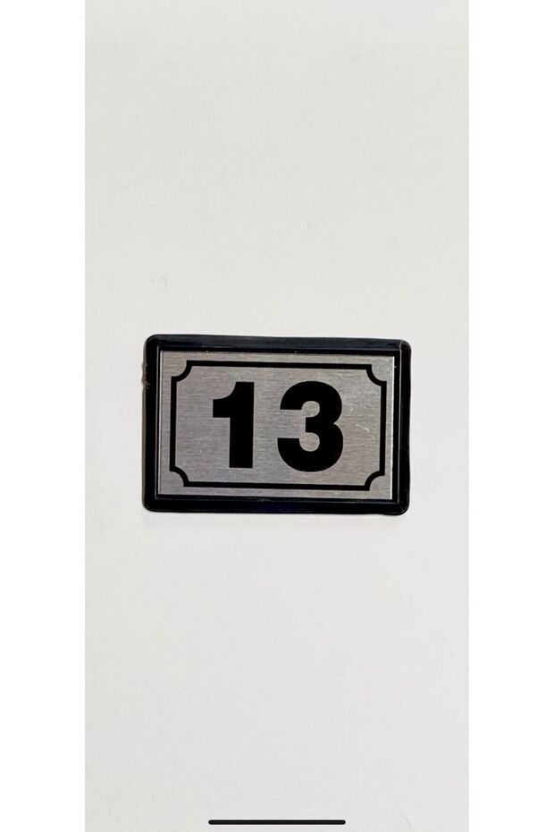 Yapışkanlı Kapı Numarası Alüminyum 13 No - 1