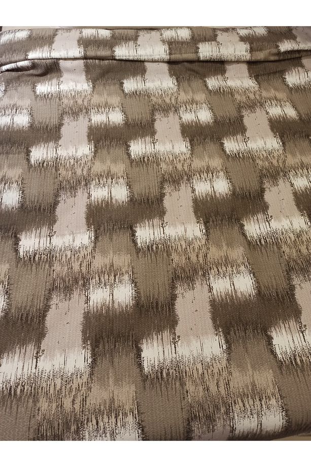 Patchwork Desen Baskılı 200x240 Cm. Çift Kişilik (BATTAL) Tek Pike - Kahve - 6