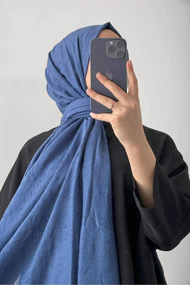 Bambu Şal - İndigo - 1