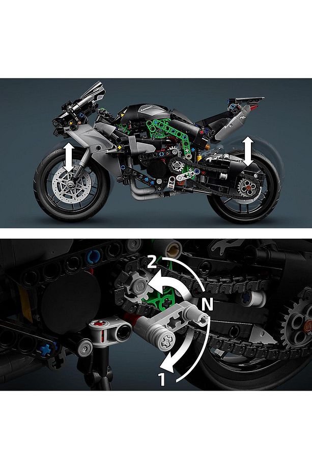 ® Technic Kawasaki Ninja H2R Motosiklet 42170 - 10+ Oyuncak Model Yapım Seti (643 Parça) - 6