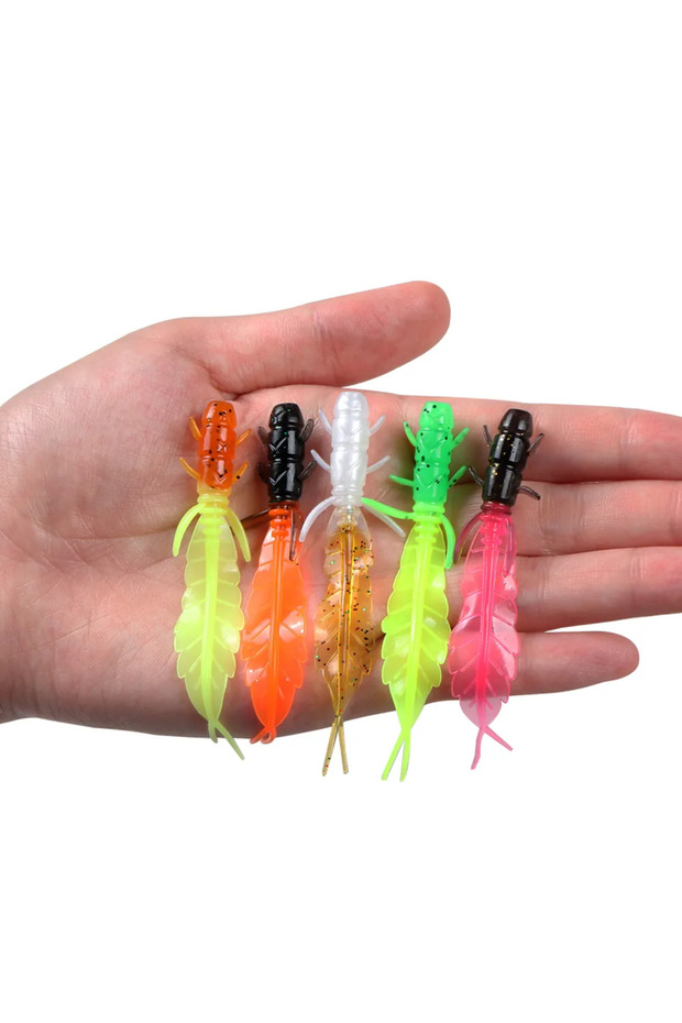 Soft Bait For Lure Swimbait Artificial Worm Baits 75mm 30pcs/lot 1.32g With Box Trout Lure Silico... - 4