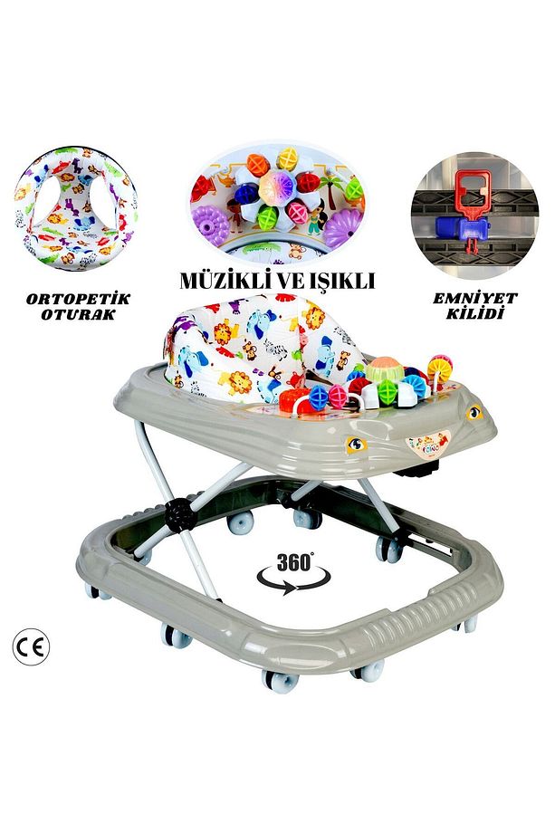 Gri Yürüteç 10 Ayak Örümcek Modeli Yrtç22 Koltuklu - 1