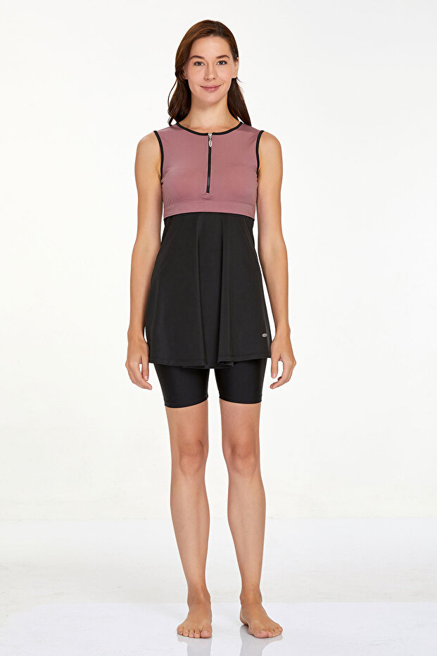 Women's Arlet Semi-Closed Swimsuit with Zip Detail