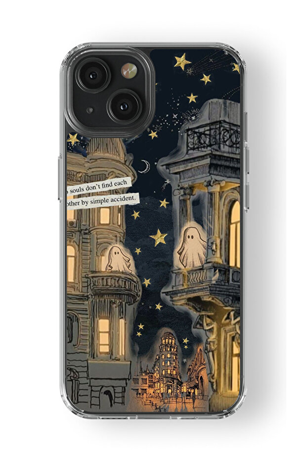 حافظة شفافة مطبوعة بتصميم Ghost Town متوافقة مع هاتف Iphone 13 Mini - 1