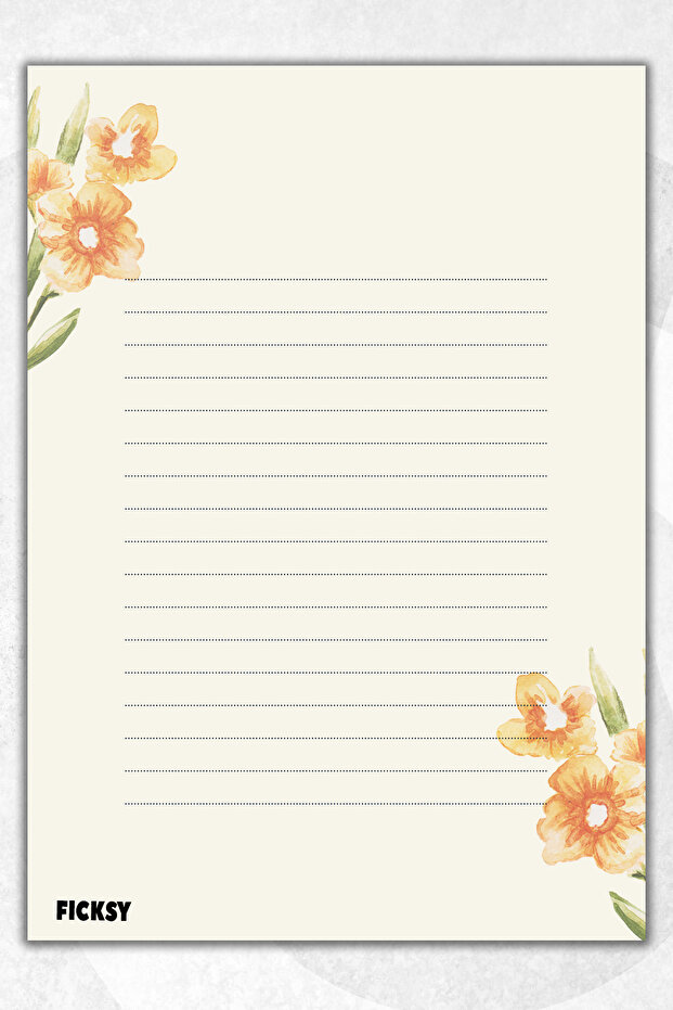 ورق ملاحظات على شكل زهرة - مقاس A5 - 50 ورقة - لوحة مذكرة - لوحة مذكرة - قائمة عمل - 1