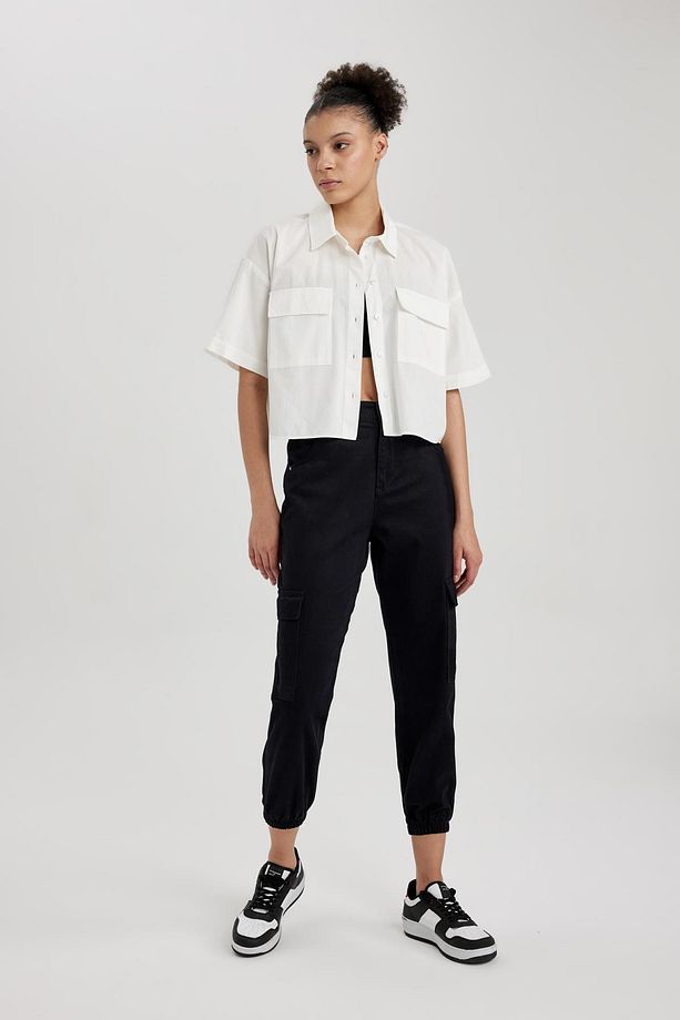 Coool Oversize Fit Kısa Kollu %100 Pamuk Gömlek X9682az23sm - 5