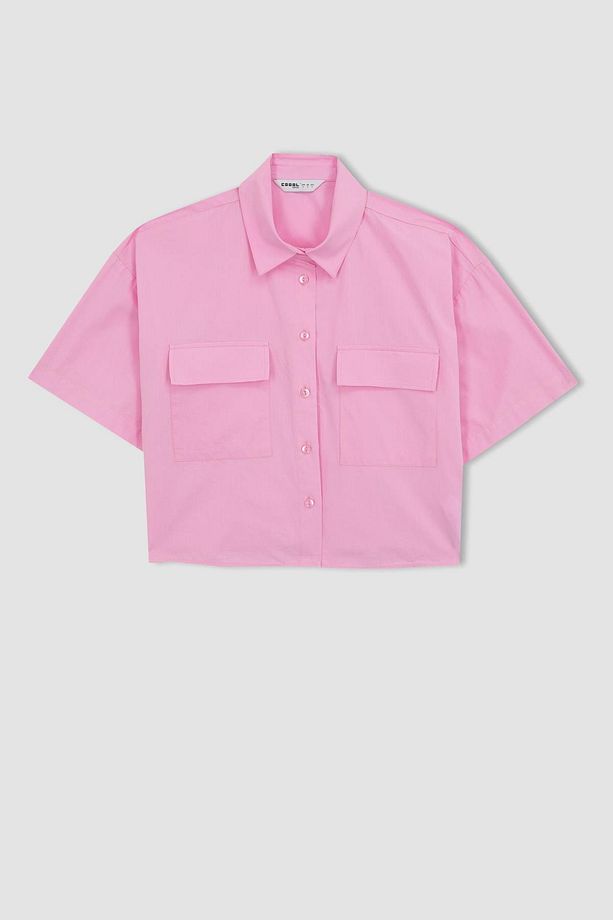 Coool Oversize Fit Kısa Kollu 100 Pamuk Gömlek X9682az23sm - 8