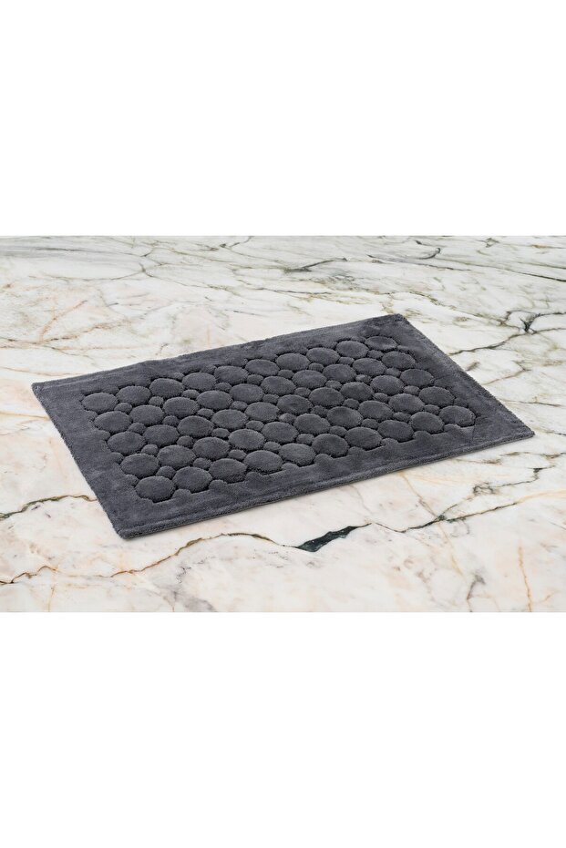 نمط ممسحة قطنية رمادي غامق 60x100