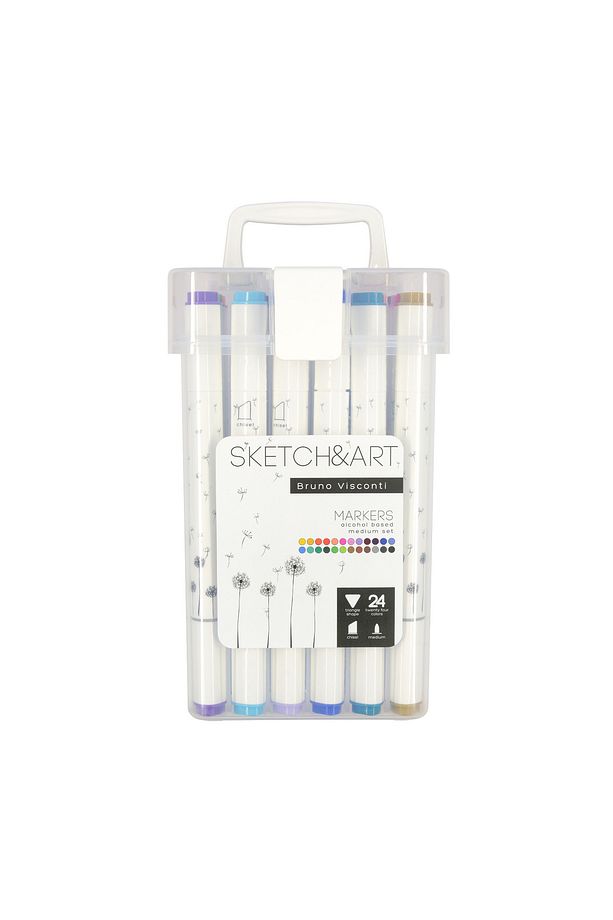 Sketch & Art Çift Taraflı Marker Kalem Seti-24 Adet - 1