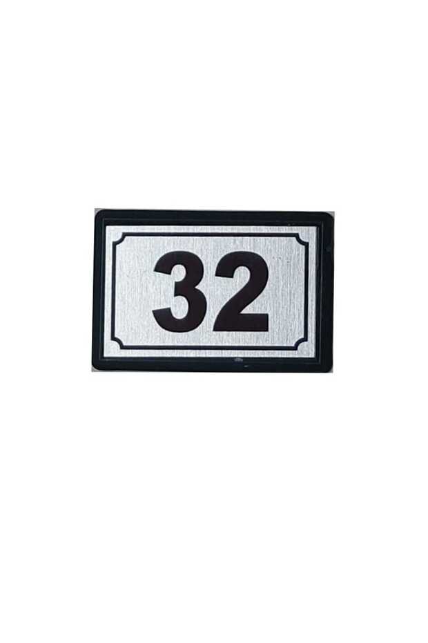 Yapışkanlı Kapı Numarası Alüminyum 32 No - 1