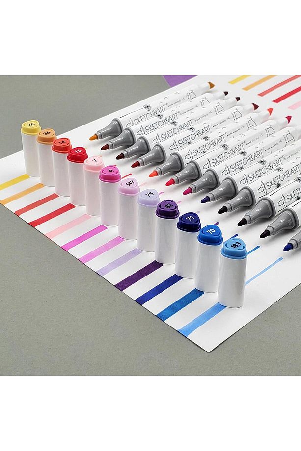 Sketch & Art Çift Taraflı Marker Kalem Seti-24 Adet - 4