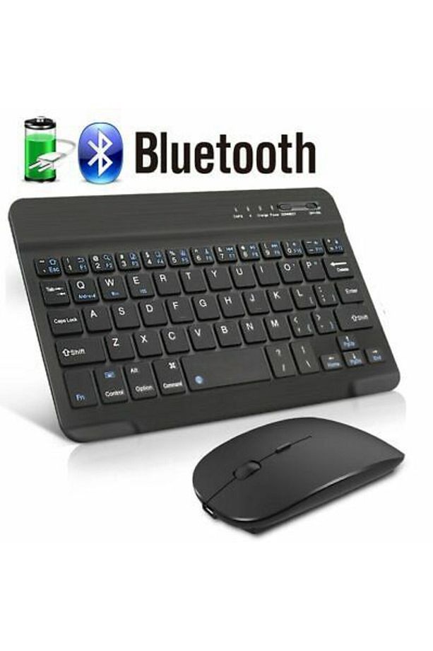 Lenovo Tab M11 11" TB330FU Tablet İçin Uyumlu Slim Şarjlı Türkçe Bluetooth Klavye ve Mouse Seti - 2
