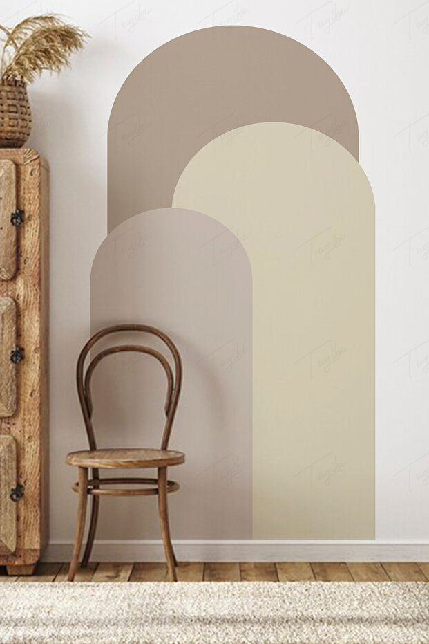 Oval Duvar Sticker Boho Temalı - 1