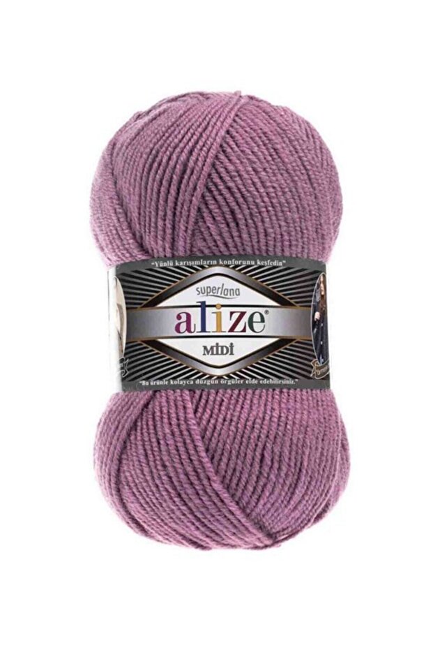 5 Pieces of Süperlana Midi Dusty Rose 28 Hand Knitting Yarn Vest Cardigan Yarn Scarf Beanie Sweater Yarn