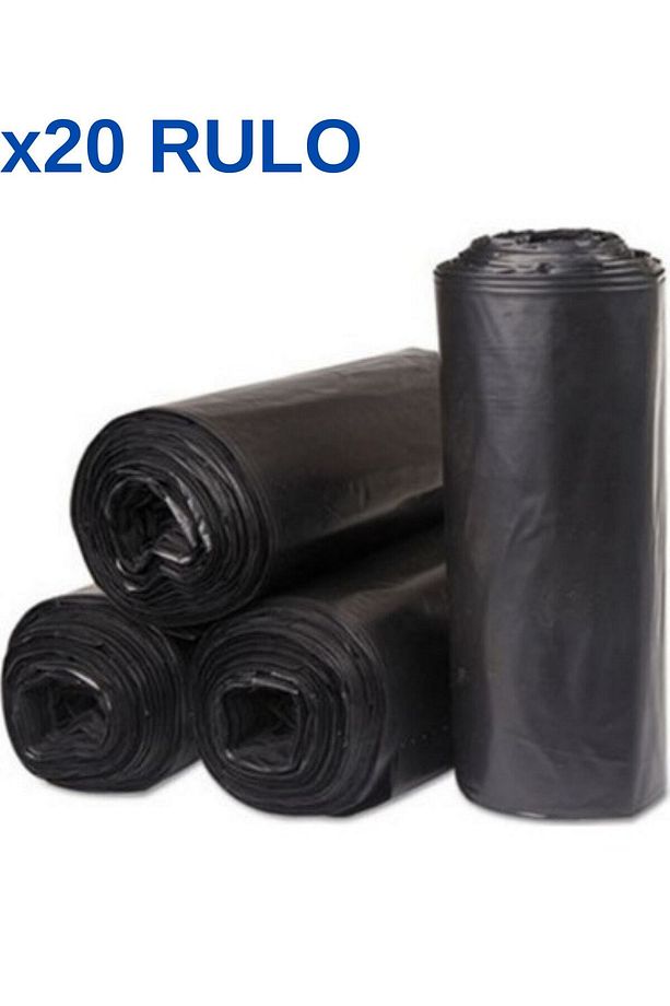 Kalın Çöp Torbası 500 gr X 20 Rulo Siyah Çöp Poşeti 80x110 Cm Jumbo Endüstriyel Çöp Torbası - 2