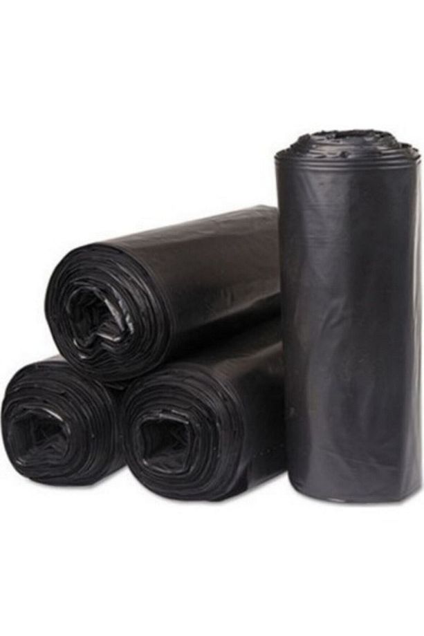 Kalın Çöp Torbası 300 gr X 5 Rulo Siyah Çöp Poşeti 80x110 Cm Jumbo Endüstriyel Çöp Torbası - 2