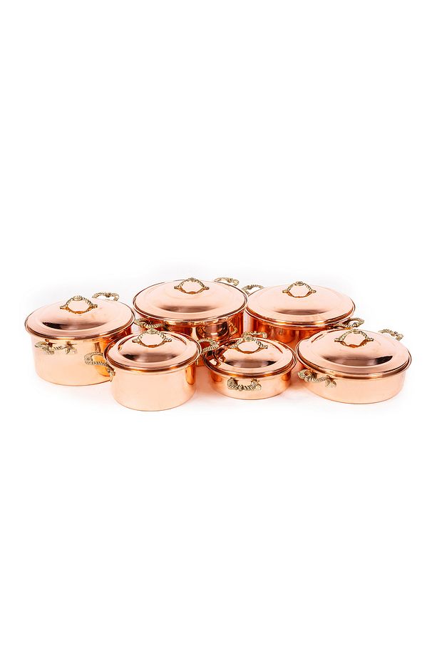 New Copper Bakır Tencere Seti - 1